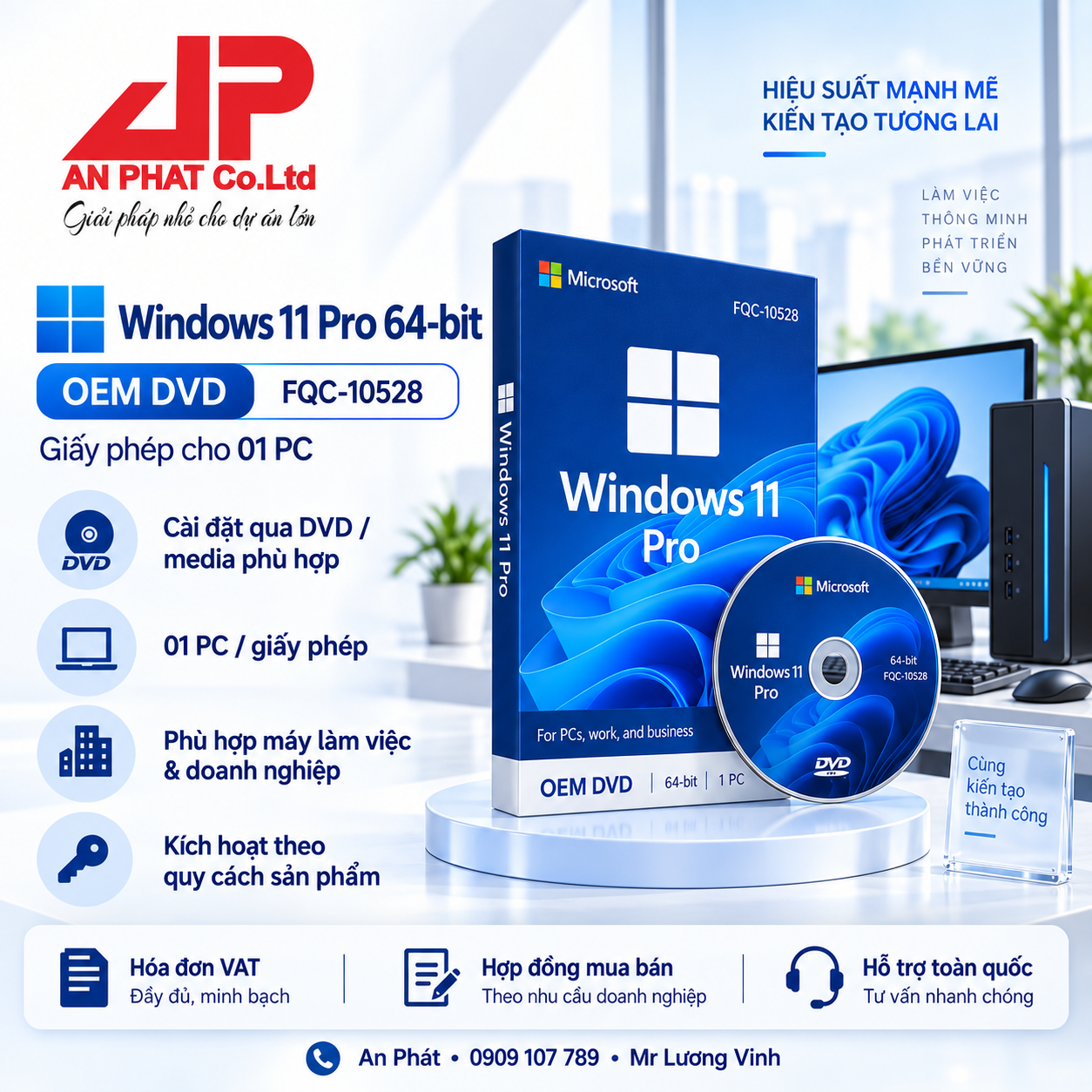 Windows 11 Pro OEM DVD — phần mềm bản quyền tại An Phát