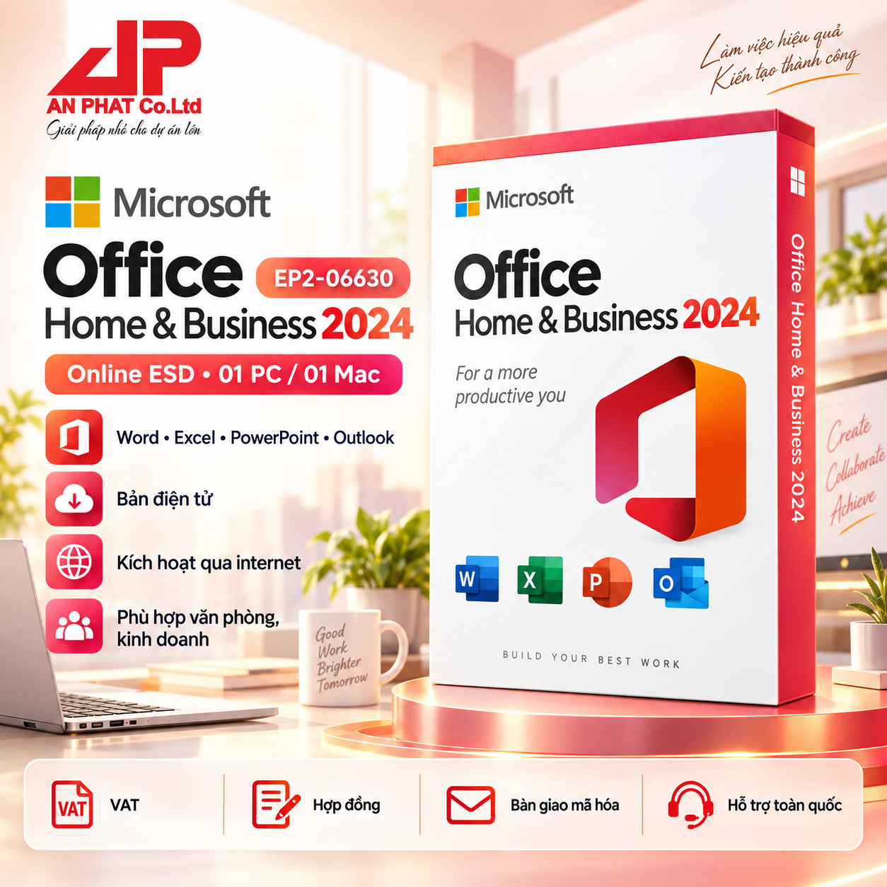 Office Home & Business 2024 ESD — phần mềm bản quyền tại An Phát
