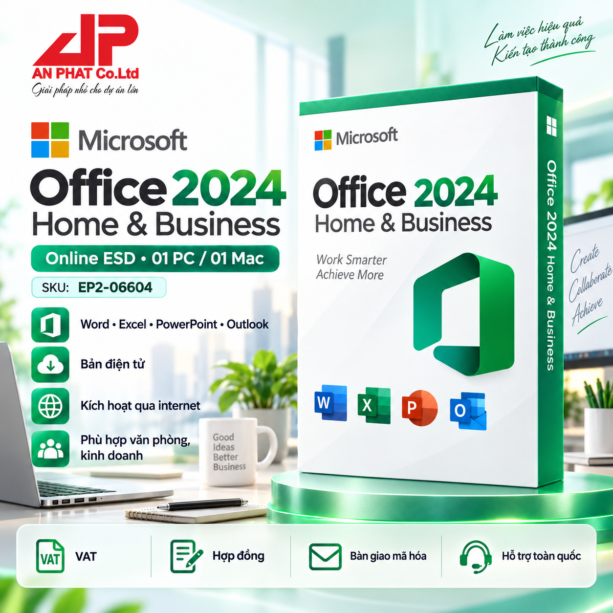Office Home & Business 2024 — phần mềm bản quyền tại An Phát